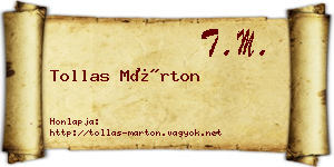 Tollas Márton névjegykártya