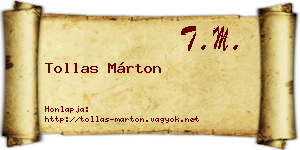 Tollas Márton névjegykártya